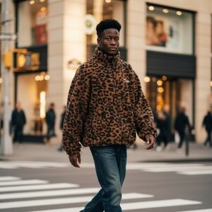 Vetements Brown and Black Teddy Jacket